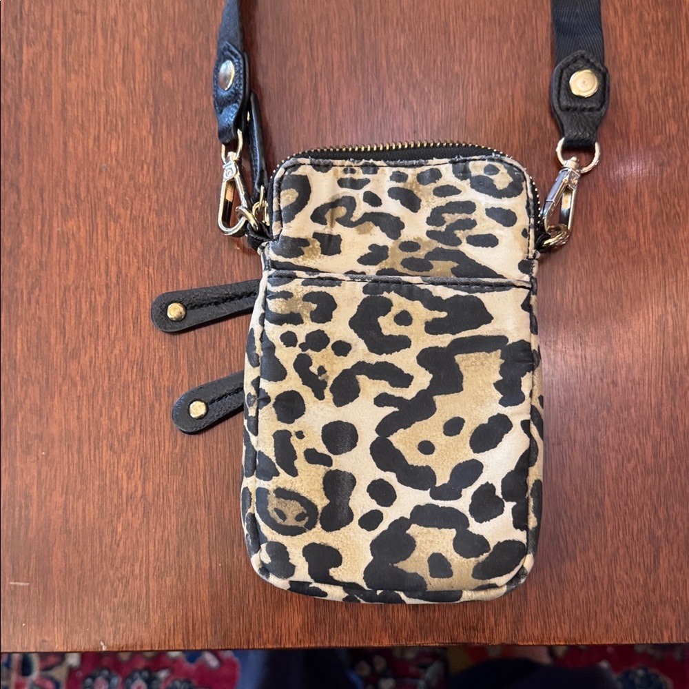 Chico’s Leopard Print Adjustable Strap Crossbody … - image 1